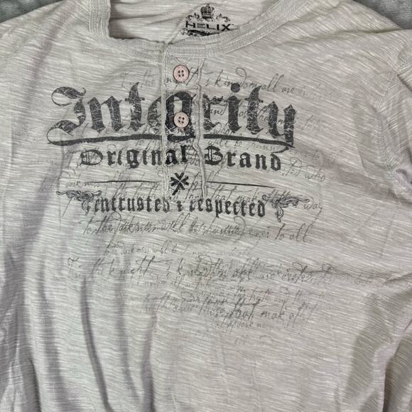 Vintage Y2K Helix Gray Short Sleeve integrity T-Shirt Size XL - Picture 3 of 9